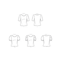 Simplicity Sewing Pattern 9273 Knit Tops With Scoop Neck 15 Simplicity Sewing Pattern 9273 Knit Tops With Scoop Neck -Jaycotts Shop S9273 line art