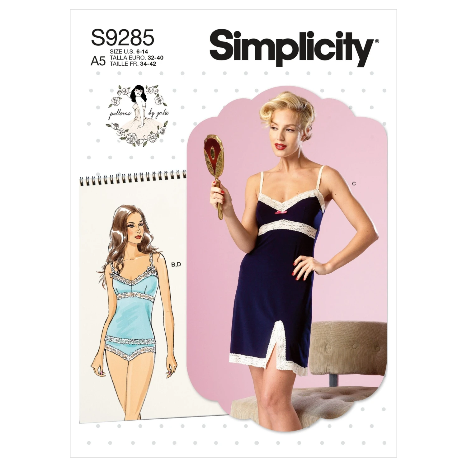 Simplicity Sewing Pattern 9285 Vintage Camisoles, Slip And Panties 2 Simplicity Sewing Pattern 9285 Vintage Camisoles, Slip And Panties - Image 2