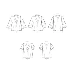 Simplicity Sewing Pattern S9333 Misses' Top With Sleeve Variations 11 Simplicity Sewing Pattern S9333 Misses' Top With Sleeve Variations -Jaycotts Shop S9333 line art