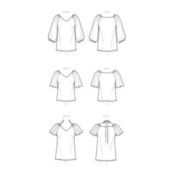 Simplicity Sewing Pattern S9334 Misses' And Women's Tops -Jaycotts Shop S9334 line art