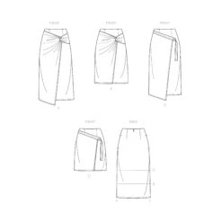 Simplicity Sewing Pattern 9375 Misses' Skirts -Jaycotts Shop S9375 line art
