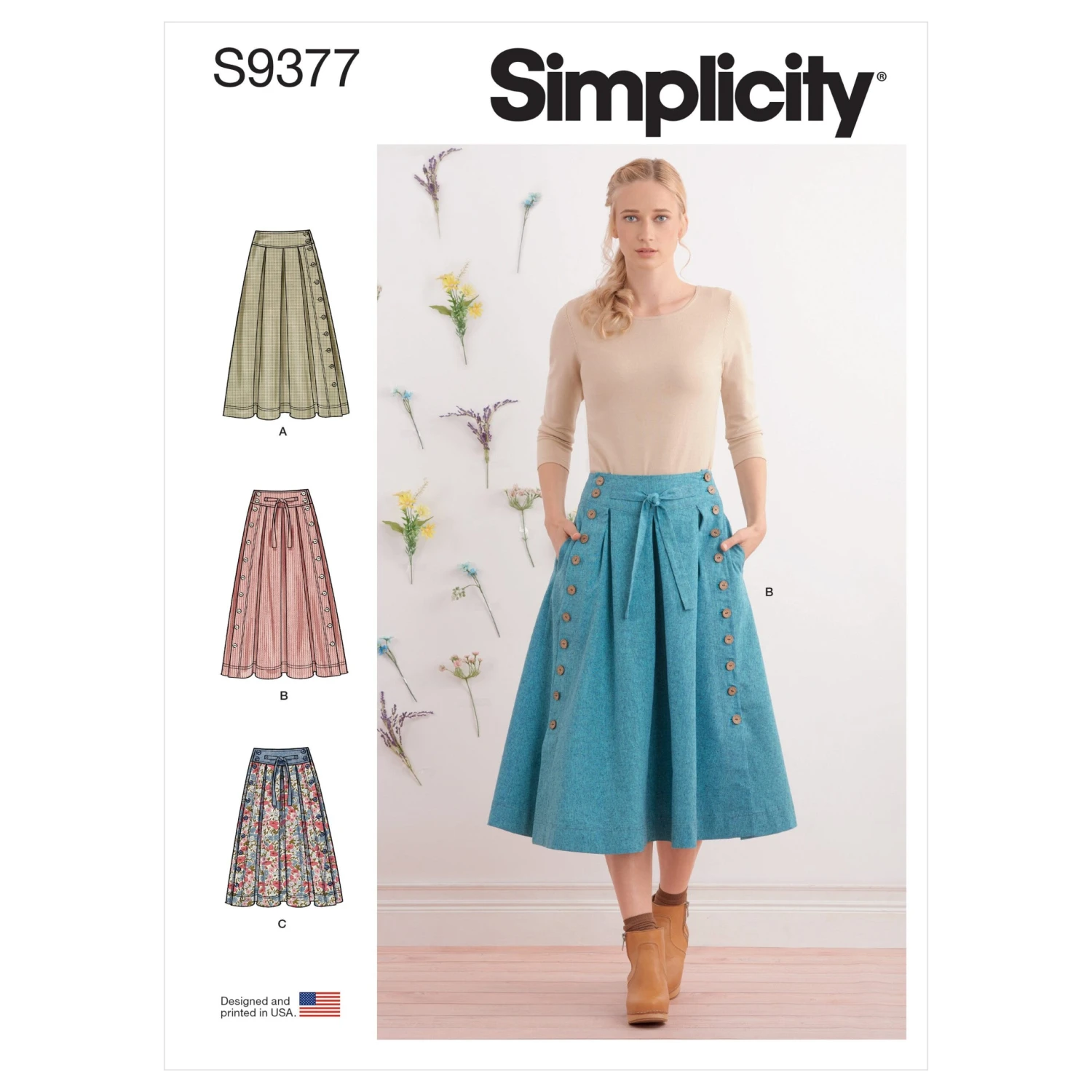 Simplicity Sewing Pattern 9377 Misses' Flared Skirts In Two Lengths 2 Simplicity Sewing Pattern 9377 Misses' Flared Skirts In Two Lengths - Image 2