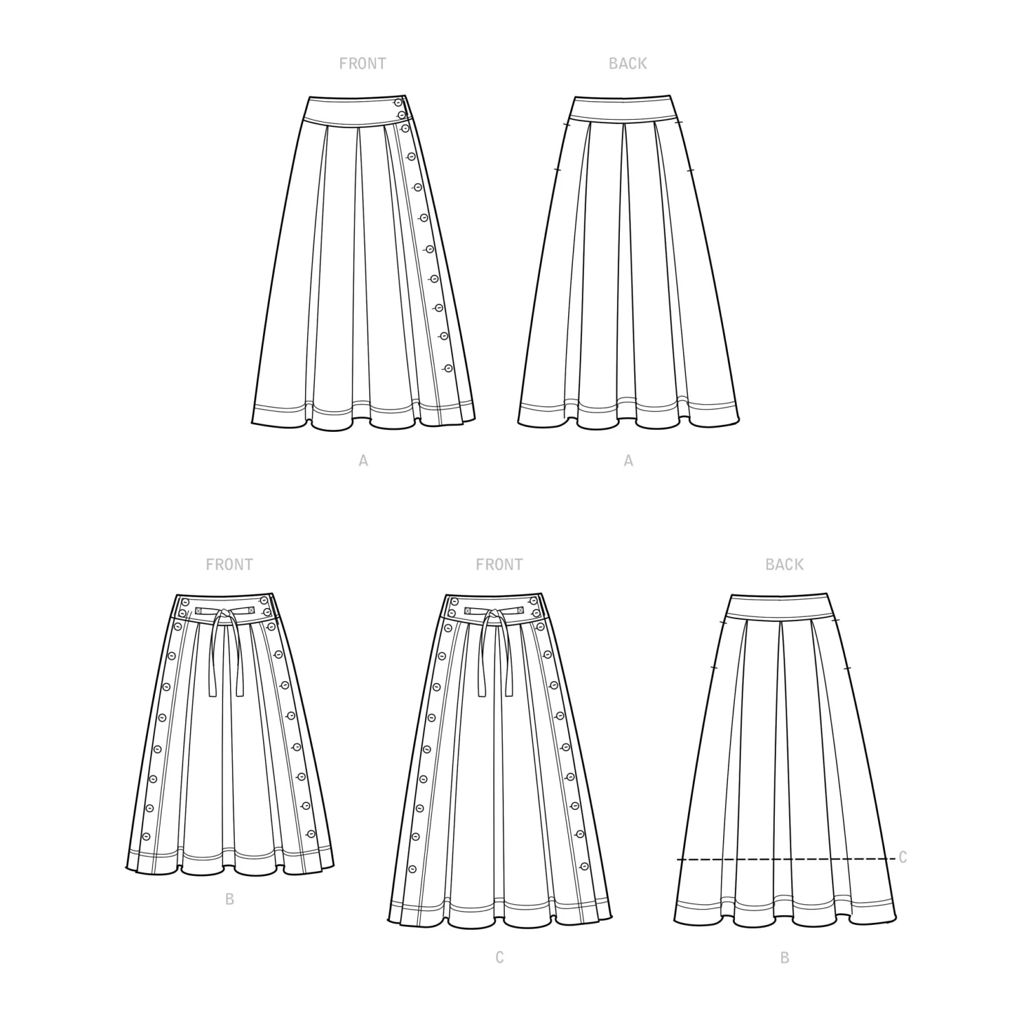 Simplicity Sewing Pattern 9377 Misses' Flared Skirts In Two Lengths 8 Simplicity Sewing Pattern 9377 Misses' Flared Skirts In Two Lengths - Image 8
