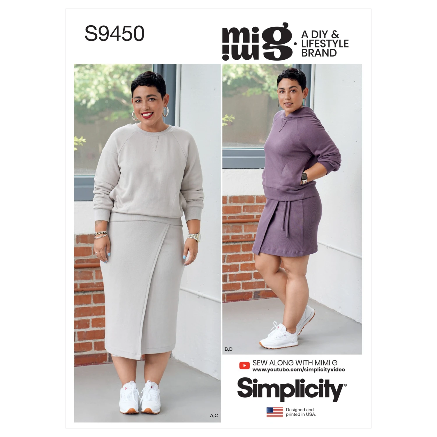 Simplicity Sewing Pattern 9450 Misses' Knit Tops And Skirts 2 Simplicity Sewing Pattern 9450 Misses' Knit Tops And Skirts - Image 2