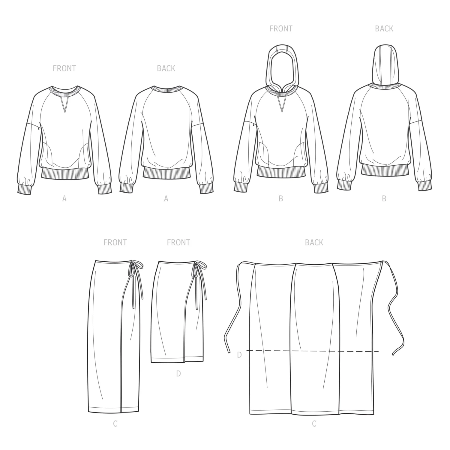 Simplicity Sewing Pattern 9450 Misses' Knit Tops And Skirts 8 Simplicity Sewing Pattern 9450 Misses' Knit Tops And Skirts - Image 8