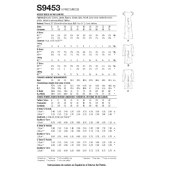 Simplicity Sewing Pattern 9453 Misses' Dress -Jaycotts Shop S9453 envelope back