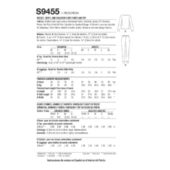 Simplicity Pattern 9455 Misses, Men's And Children's Pyjamas -Jaycotts Shop S9455 envelope back