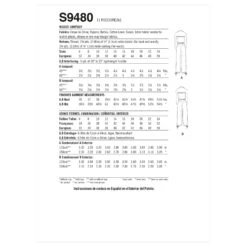 Simplicity Sewing Pattern 9480 Misses Jumpsuit -Jaycotts Shop S9480 envelope back