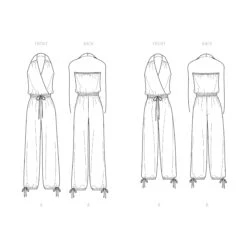 Simplicity Sewing Pattern 9480 Misses Jumpsuit -Jaycotts Shop S9480 line art