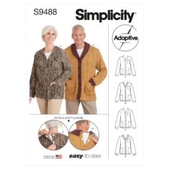 Simplicity Sewing Pattern 9488 Unisex Adaptive Cardigan