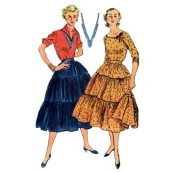 Simplicity 9537 Vintage Blouses And Skirt Pattern
