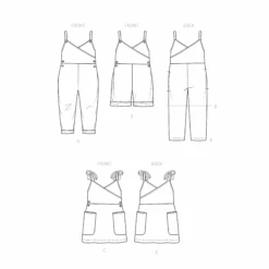 Simplicity 9558 Toddlers' And Children's Jumpsuit, Romper And Jumper -Jaycotts Shop S9558 line art