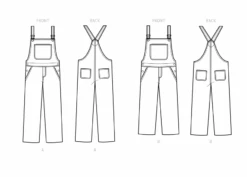 Simplicity Sewing Pattern 9590 Misses' Overalls -Jaycotts Shop S9590 line art
