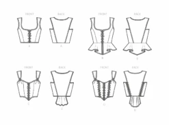 Simplicity Sewing Pattern 9592 Misses' Corsets -Jaycotts Shop S9592 line art