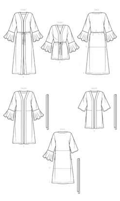 Simplicity Sewing Pattern 9602 Misses' Caftans And Wraps 14 Simplicity Sewing Pattern 9602 Misses' Caftans And Wraps -Jaycotts Shop S9602 line art