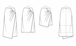 Simplicity Sewing Pattern 9607 Misses' Skirt -Jaycotts Shop S9607 line art