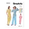Simplicity Sewing Pattern 9635 Misses' Vintage Lounge Top And Pants
