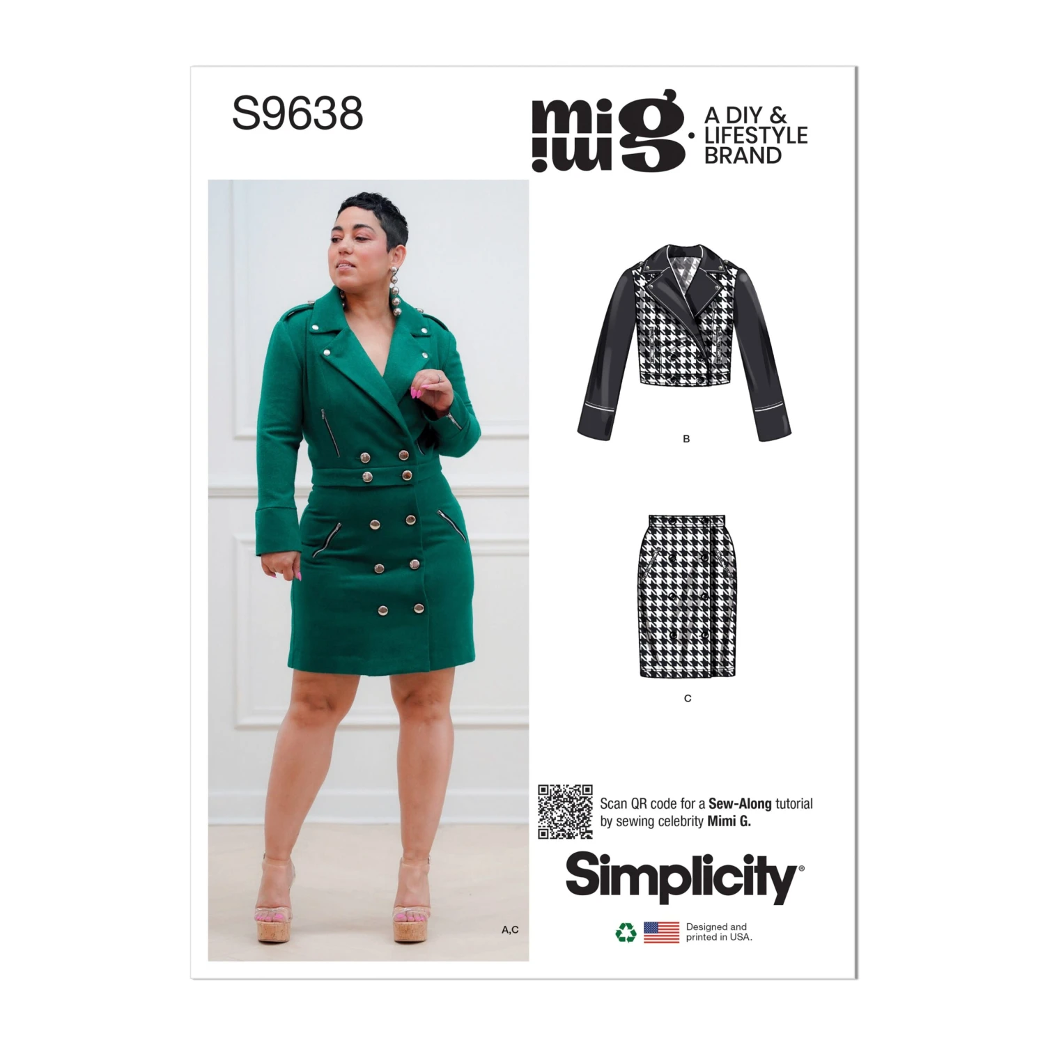 Simplicity Sewing Pattern 9638 Misses' Jackets And Skirt By Mimi G 2 Simplicity Sewing Pattern 9638 Misses' Jackets And Skirt By Mimi G - Image 2