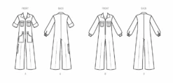 Simplicity 9700 Vintage 70's Jumpsuit Sewing Pattern -Jaycotts Shop S9700 line art
