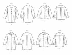 Simplicity 9708 Women's Shirts Sewing Pattern -Jaycotts Shop S9708 line art