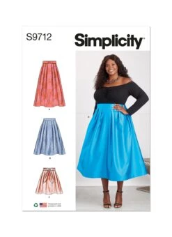 Simplicity 9712 Women's Skirts Sewing Pattern -Jaycotts Shop S9712 envelope front