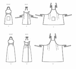 Simplicity 9739 Sewing Pattern Misses' Back-Wrap Dress And Jumper -Jaycotts Shop S9739 line art