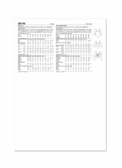 Simplicity 9749 Sewing Pattern Misses' Tops -Jaycotts Shop S9749 envelope back