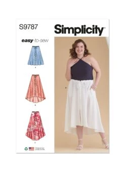 Simplicity Sewing Pattern 9787 Women's Skirt With Hemline Variations -Jaycotts Shop S9787 envelope front