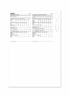 Simplicity Sewing Pattern 9788 Knit Skirts In Two Lengths -Jaycotts Shop S9788 envelope back