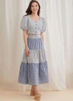 Simplicity Sewing Pattern 9791 Tops, Skirt And Pants