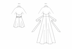 Simplicity Sewing Pattern 9793 1970's Front-Wrap Halter-Dress -Jaycotts Shop S9793 line art