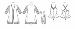 Simplicity Sewing Pattern 9802 Robe With Teddy Lingerie By Madalynne Intimates 11 Simplicity Sewing Pattern 9802 Robe With Teddy Lingerie By Madalynne Intimates -Jaycotts Shop S9802 line art