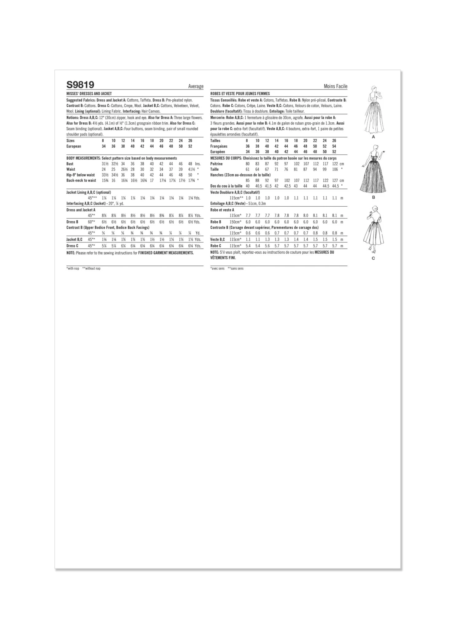 Simplicity Sewing Pattern 9819 Misses' Dresses And Jacket 5 Simplicity Sewing Pattern 9819 Misses' Dresses And Jacket - Image 5