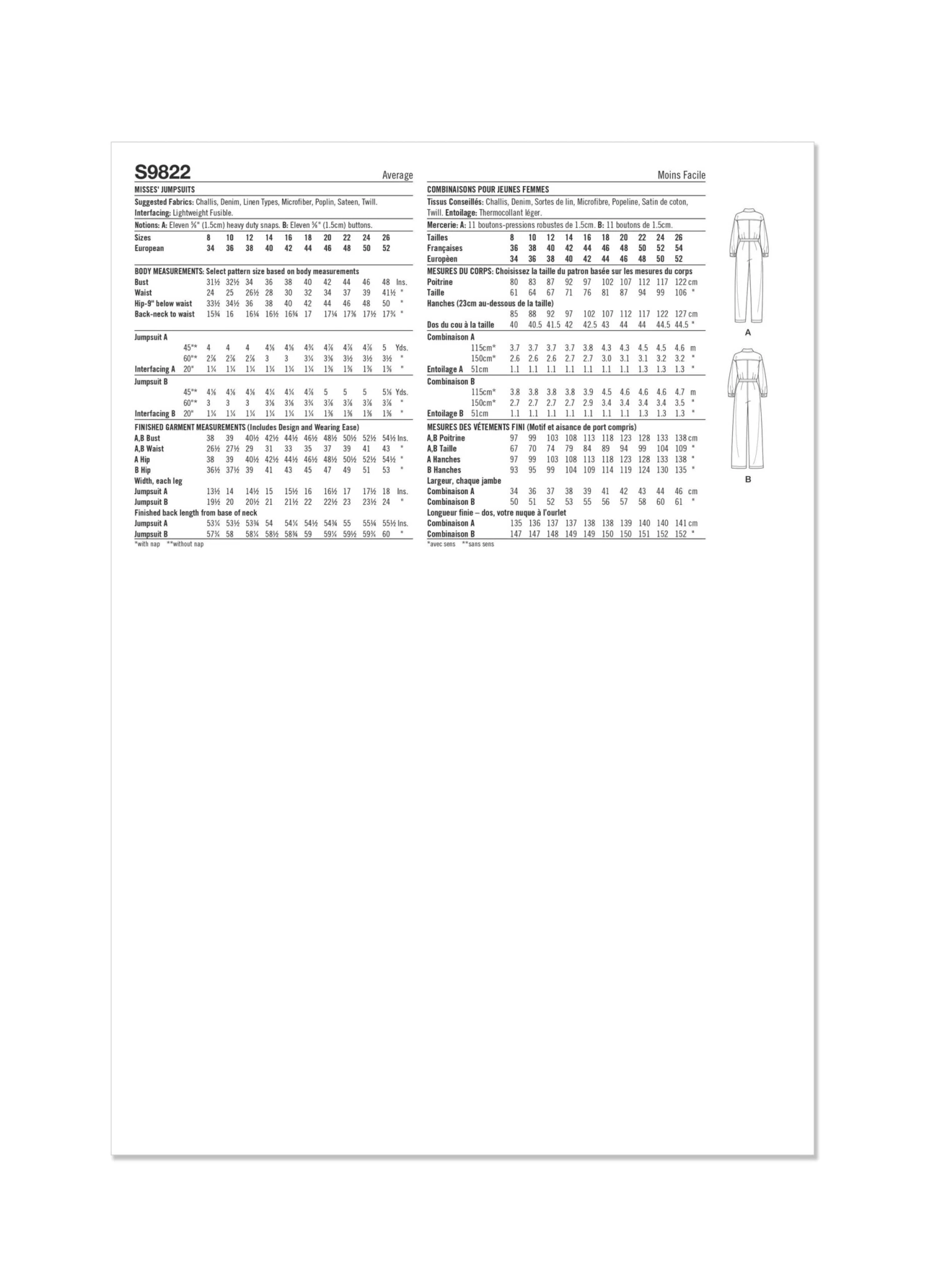 Simplicity Sewing Pattern 9822 Misses' Jumpsuits By Mimi G Style 6 Simplicity Sewing Pattern 9822 Misses' Jumpsuits By Mimi G Style - Image 6