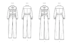 Simplicity Sewing Pattern 9822 Misses' Jumpsuits By Mimi G Style 13 Simplicity Sewing Pattern 9822 Misses' Jumpsuits By Mimi G Style -Jaycotts Shop S9822 line art