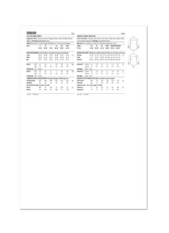 Simplicity Sewing Pattern 9859 Plus Size Unisex Shirts -Jaycotts Shop S9859 envelope back