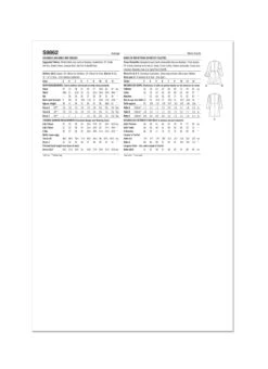 Simplicity Sewing Pattern 9862 Girls' Knit Dresses -Jaycotts Shop S9862 envelope back