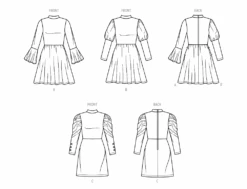 Simplicity Sewing Pattern 9862 Girls' Knit Dresses -Jaycotts Shop S9862 line art