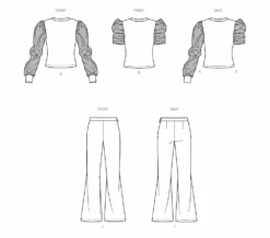 Simplicity Sewing Pattern 9863 Girls' Top And Pants 21 Simplicity Sewing Pattern 9863 Girls' Top And Pants -Jaycotts Shop S9863 line art