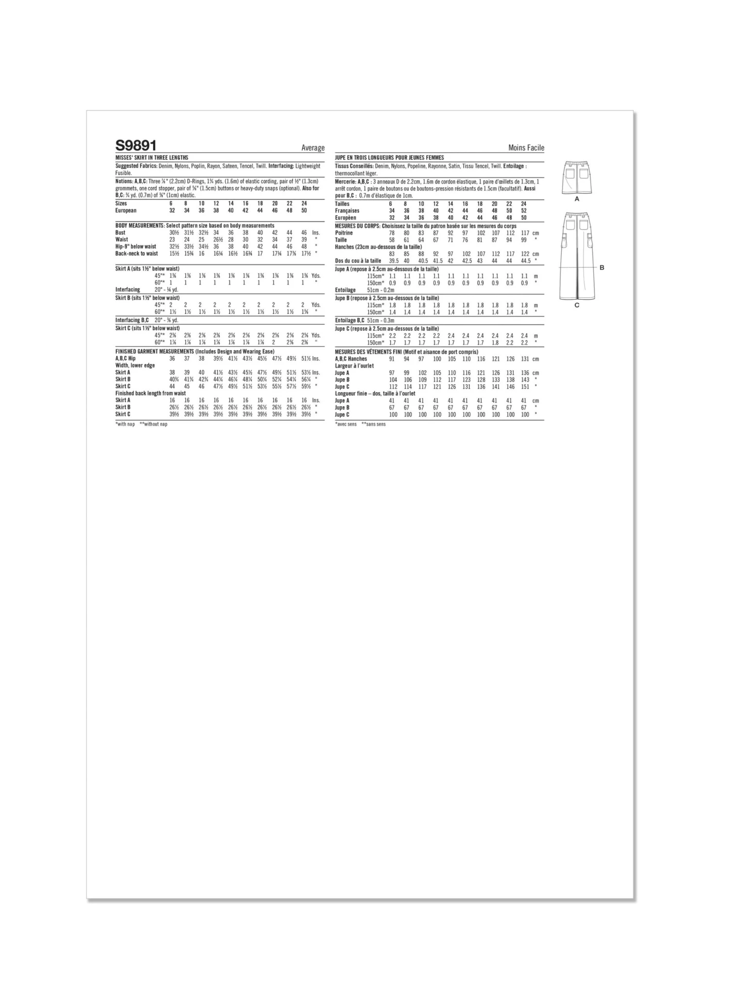 Simplicity Sewing Pattern 9891 Skirt In Three Lengths 4 Simplicity Sewing Pattern 9891 Skirt In Three Lengths - Image 4