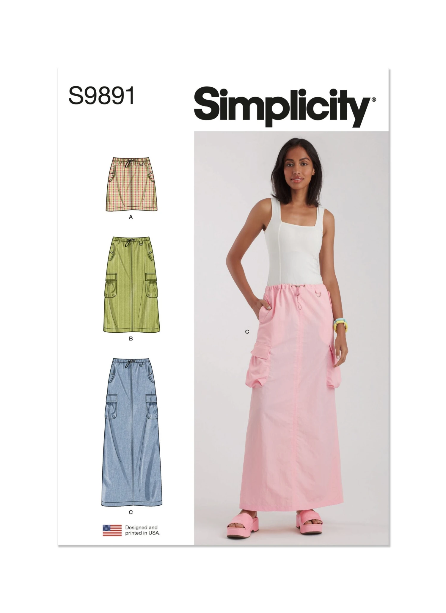 Simplicity Sewing Pattern 9891 Skirt In Three Lengths 2 Simplicity Sewing Pattern 9891 Skirt In Three Lengths - Image 2