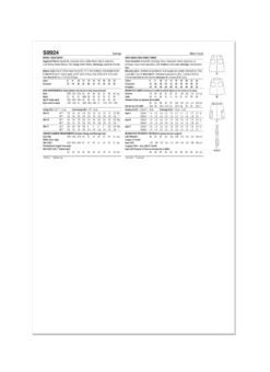 Simplicity Sewing Pattern 9924 Misses' Cargo Skirts -Jaycotts Shop S9924 envelope back ea7885df 0a5f 4d00 9c07 6022deff3fa2
