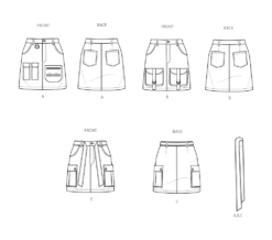 Simplicity Sewing Pattern 9924 Misses' Cargo Skirts -Jaycotts Shop S9924 line art f6d3d49f c715 473a 86be af6208f10d22