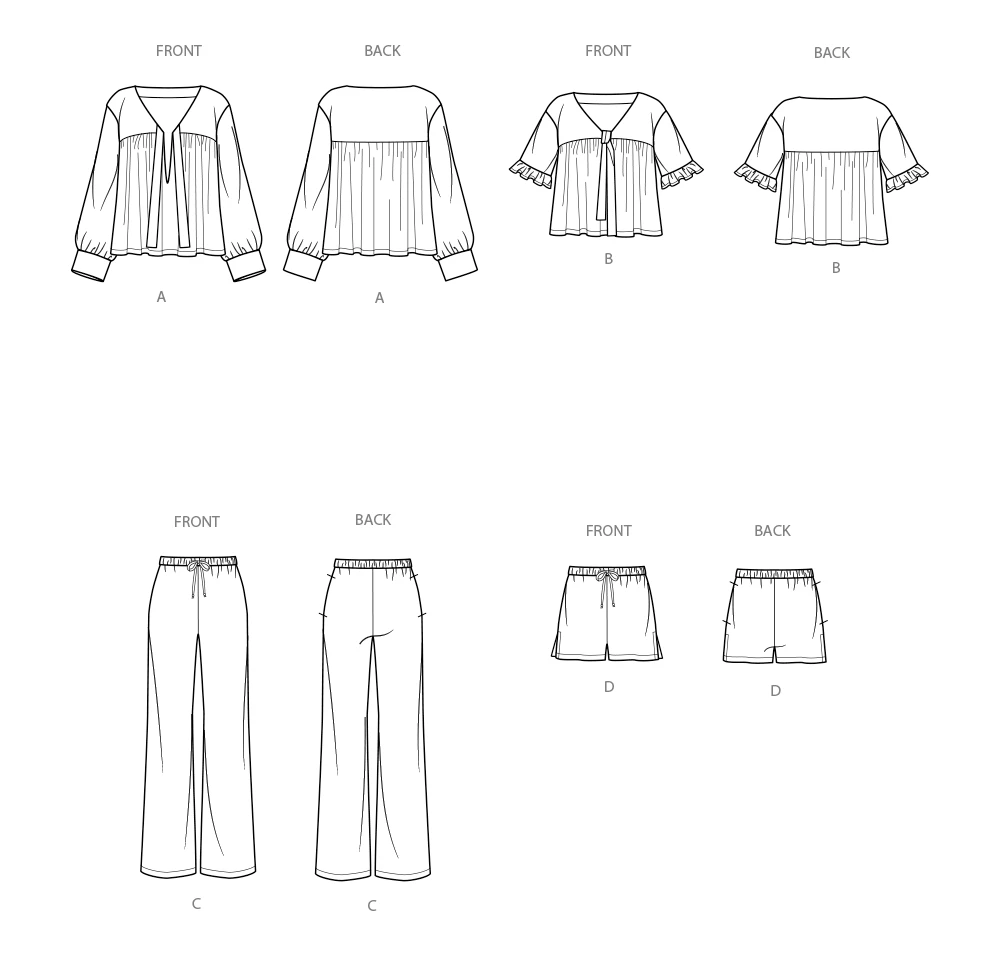 Simplicity Sewing Pattern 9928 Misses' Lounge Tops, Pants And Shorts 11 Simplicity Sewing Pattern 9928 Misses' Lounge Tops, Pants And Shorts - Image 11