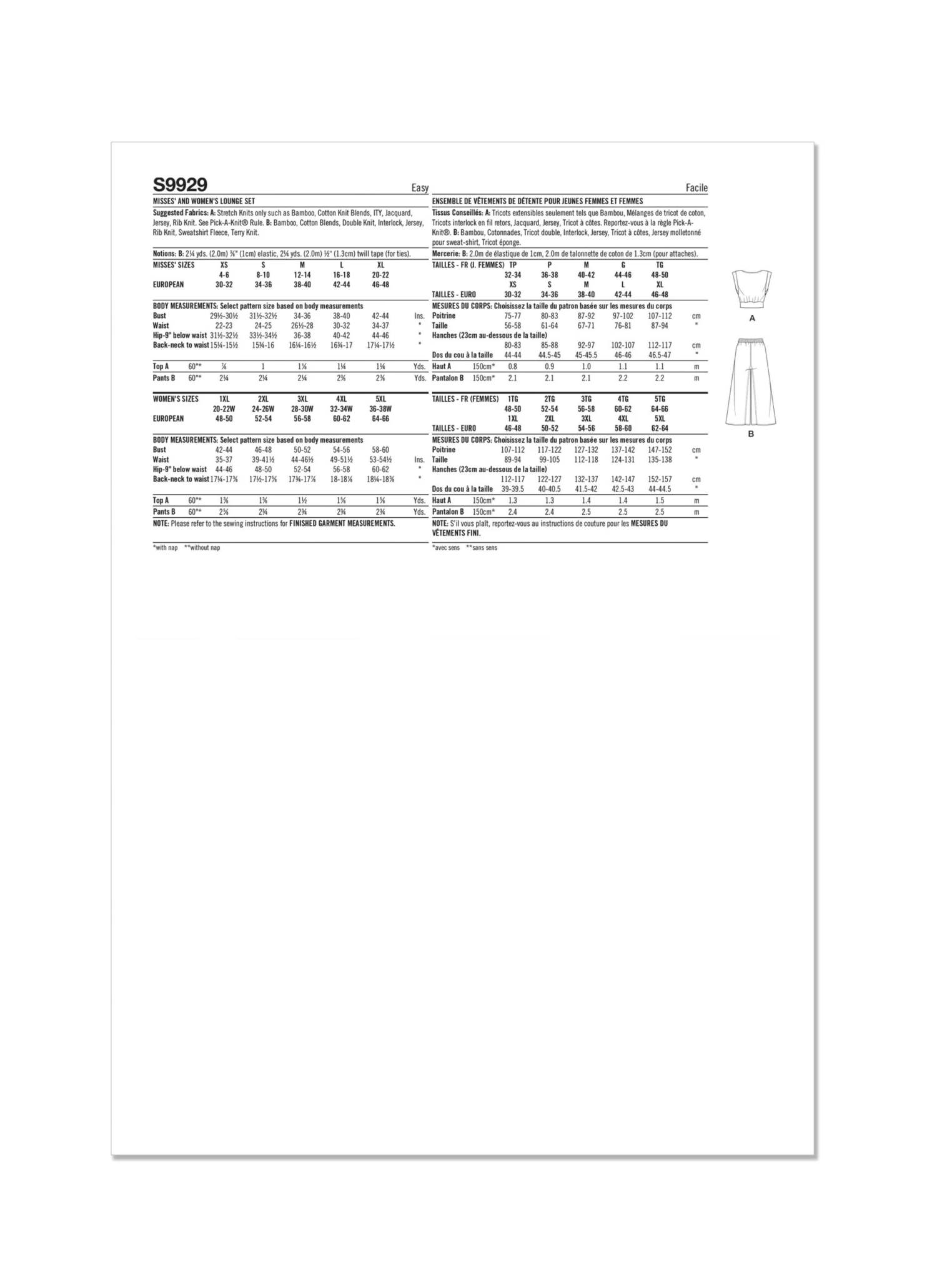 Simplicity Sewing Pattern 9929 Misses' And Women's Lounge Set By Mimi G Style 4 Simplicity Sewing Pattern 9929 Misses' And Women's Lounge Set By Mimi G Style - Image 4