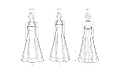 Simplicity Sewing Pattern 9949 Flared Halter Neck Dress 13 Simplicity Sewing Pattern 9949 Flared Halter Neck Dress -Jaycotts Shop S9949 line art