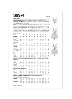 Simplicity Sewing Pattern 9974 Corsets By Madalynne Intimates -Jaycotts Shop S9974 envelope back