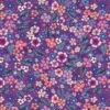 Rainbow Garden Organic Cotton Fabric, Purple