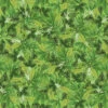 Rainbow Garden Organic Cotton Fabric, Lt Green