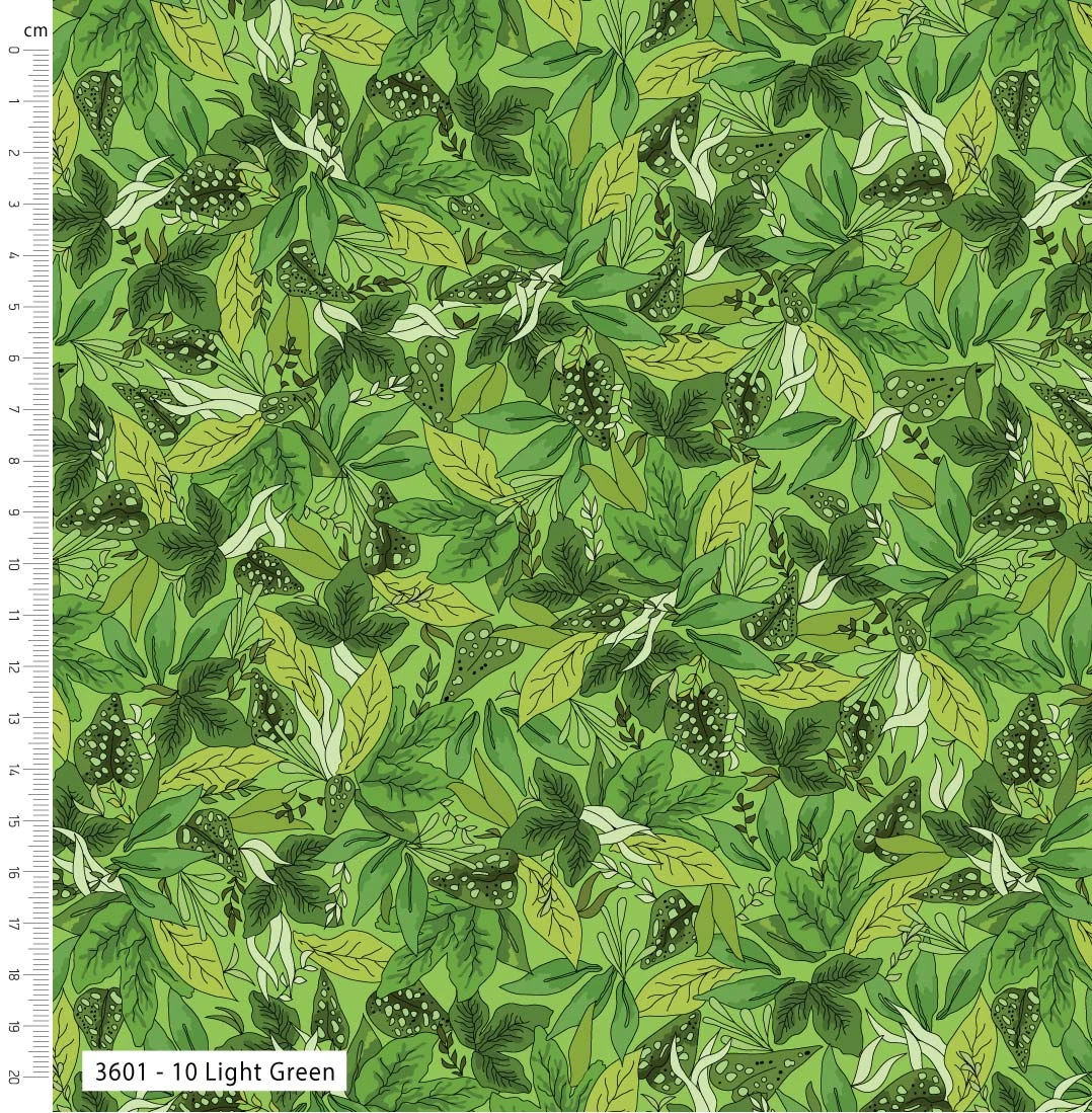 Rainbow Garden Organic Cotton Fabric, Lt Green 2 Rainbow Garden Organic Cotton Fabric, Lt Green - Image 2